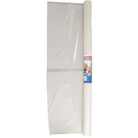 Bâche de protection Surface Jardibric 162m² 6 x 27 m Film de Protection en Polyéthylène Bâche de Protection Peinture