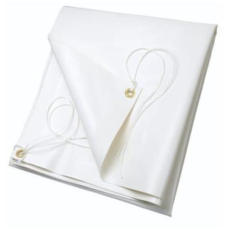 Bâche de protection toiture 5x8 m pvc blanc 650gr/m²