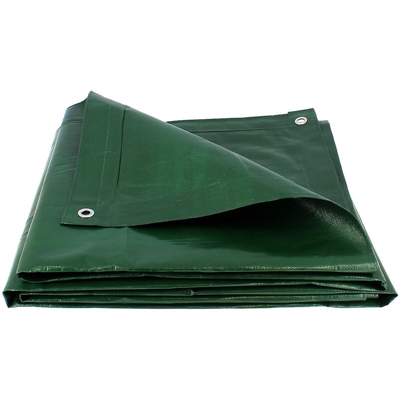 Bâche de protection verte ultra résistante - 200 g/m² - 3 x 4 mètres