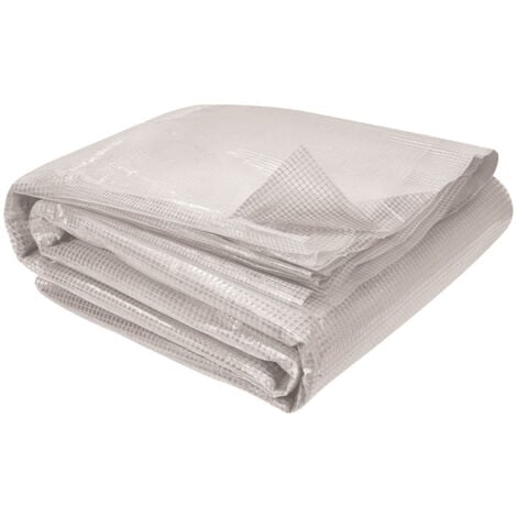 TERRE JARDIN Bâche de rechange pour serre tunnel 4 saisons blanche