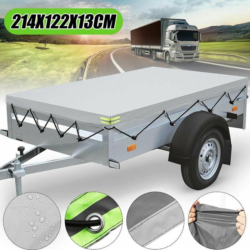 Start - Bache de remorque 21412213cm + ceinture en caoutchouc étanche Gris