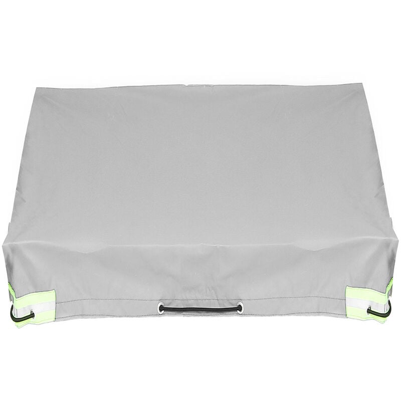 Bâche de remorque 214x122x13cm + ceinture en caoutchouc étanche Gris Fantablau