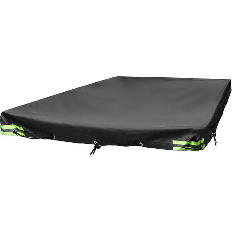 MAEREX Bache de remorque 214*122*13cm + ceinture en caoutchouc étanche Noir