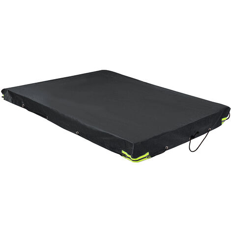 Bâche de remorque noire 183x122x13 cm – Tissu Oxford renforcé PVC – Imperméable et coupe-vent – Pour remorques jusqu'à 750 kg – Tiga