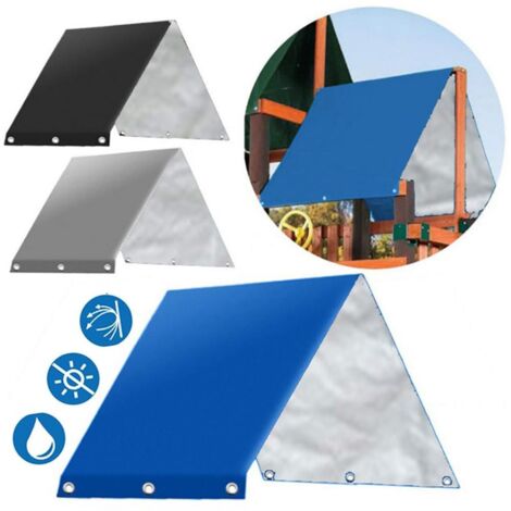 Bâche de remplacement étanche 132x229 cm pour portique de jeu, housse anti-UV durable pour balançoire et aire de jeux extérieure.