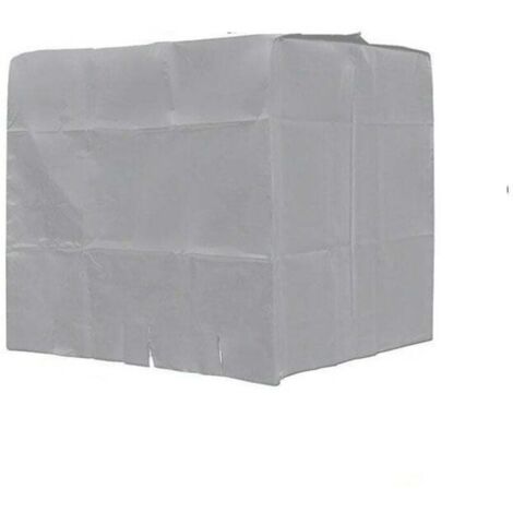 Bâche de réservoir d'eau, Bâche Couverture Réservoir IBC pour Cuve 1000L, Capôt de Protection Container Citerne Eau, Anti-poussière Anti-UV Anti-Pluie, 120x100x116cm (argent)