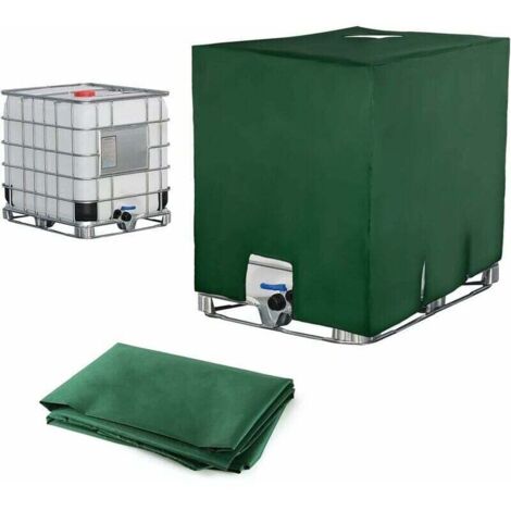 Bâche de réservoir d'eau, Bache pour Cuve 1000 L IBC, Anti-poussière Anti-UV Anti-Pluie (116 x 100 x 120 cm)