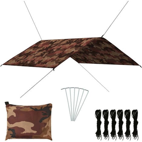 Bache militaire Camouflage CE polyvalente imperméable 3x3 m