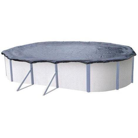Bâche d'hiver pour piscine métal ou résine ovale 7,7 m x 4,1 m