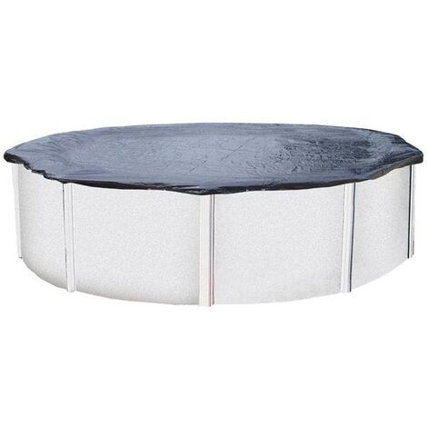 Bâche d'hivernage pour piscine ronde Ø 3,05 à 3,45 m - Gris