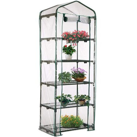 Bâche en PVC, serre de jardin, avec bâche amovible pour tentes de balcon/terrasse, imperméable et résistante aux UV, pour la plantation et la protection des plantes (structure en fer non incluse), ver