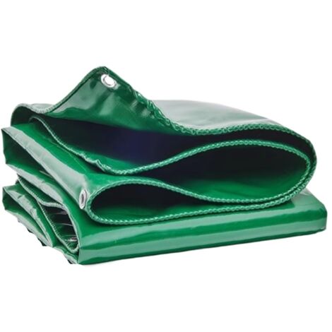 Bâche épaisse, imperméable et anti-UV, pour extérieur — Anti-pluie et ignifuge — Toile en PVC bleu-vert, résistante à l'usure et aux huiles (Blanc, 2 x 2 m)