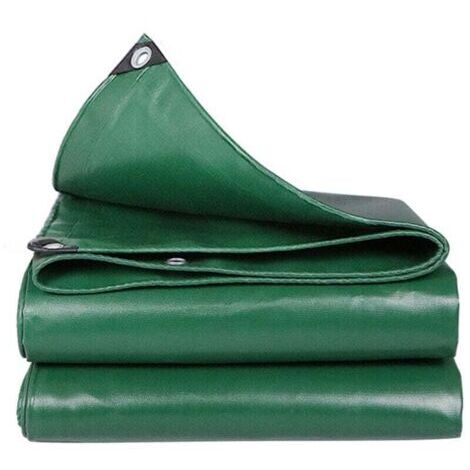 Bâche étanche multi-usage , 400 g/m², 5x7m, Bâche de Protection avec œillets, indéchirable, étanche - Couverture Étanche d'Extérieur Camion, Meuble de Jardin, Bois - Vert