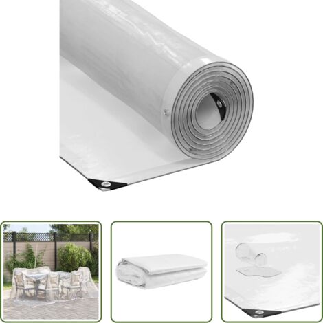 Bâche extérieure -  Bâche transparente avec œillets 3x5 m polyéthylène