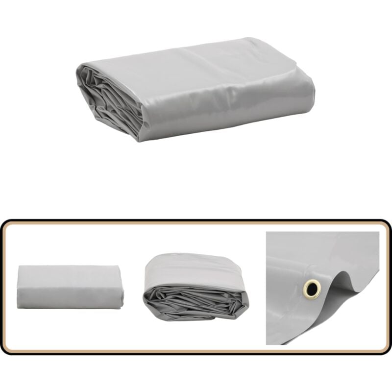 Bâche gris 1,5x2 m 650 g/m² - Bâche Imperméable - Bâche De Protection - Bâche Voiture - Bâche Moto - Bâche Terrasse