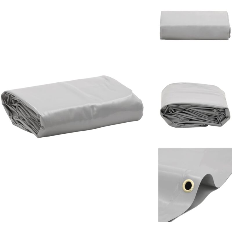 Bâche gris ø 2,6 m 650 g/m² - Couverture Imperméable - Bâche Protectrice - Bâche Extérieure - Bâche Voiture - Bâche Moto