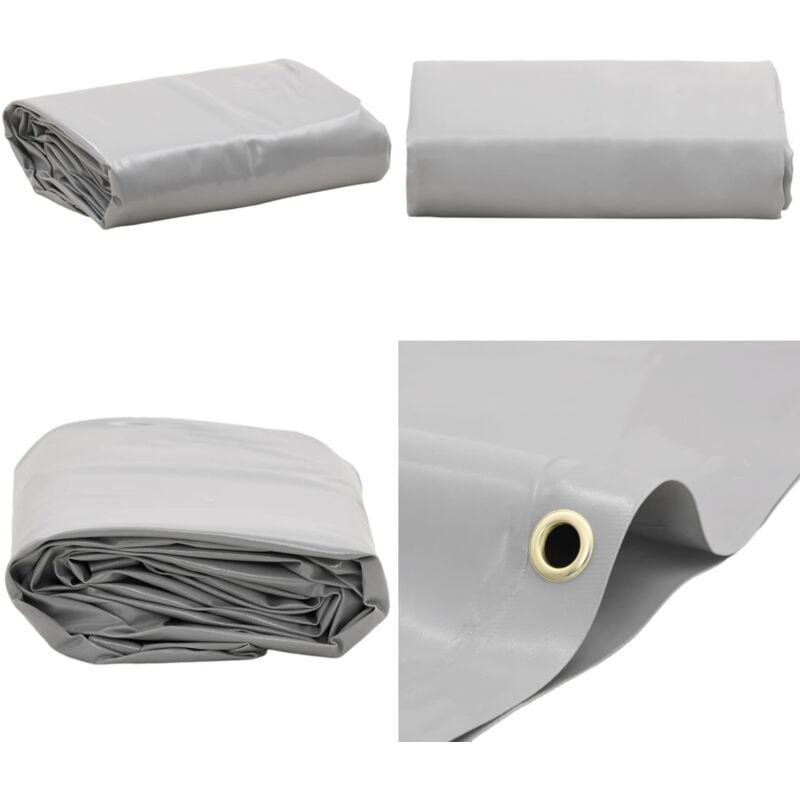 Bâche gris Ø 2,8 m 600 /m² - Couverture Extérieure - Bâche Imperméable - Bâche Protectrice - Bâche Grise - Bâche Épaisse - Home & Living