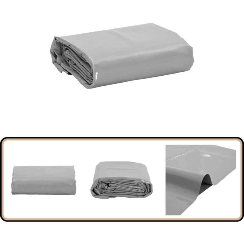 Bâche gris 3x3 m 600 g/m² - Couverture Imperméable - Bâche Protectrice - Bâche Extérieure - Bâche Multifonction - Bâche Grise