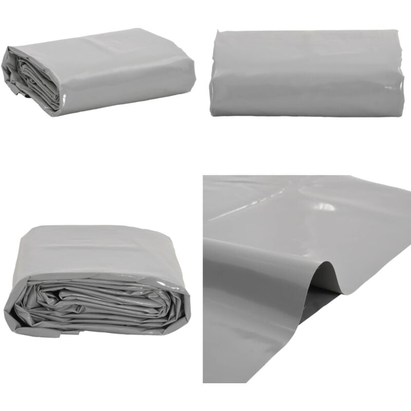 Vidaxl - Bâche gris 4x5 m 600 g/m² - Couverture Imperméable - Bâche De Protection - Bâche Extérieure - Bâche Multifonction - Bâche Robuste - Home &
