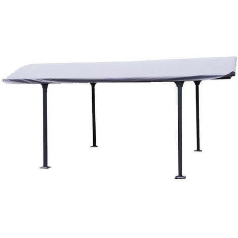 Bâche Habrita Foresta CAR B 3048 pour carport aluminium toit 1/2 rond gris anthracite 280gr/m2
