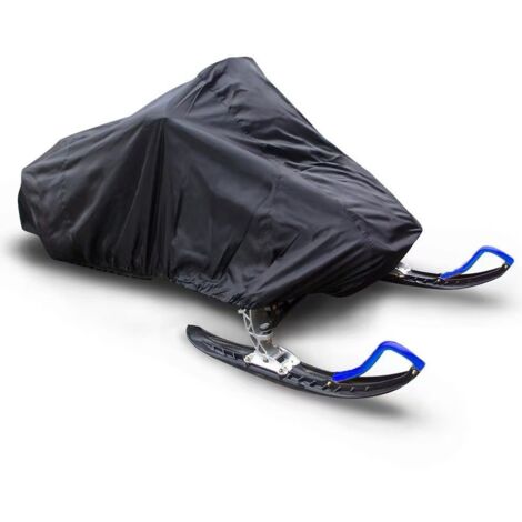 Bâche, housse de motoneige remorquable, matériau imperméable Oxford 210D, housse de traîneau pour machine à neige, housse de tondeuse à gazon (couleur : noir, taille : 292X130X121cm)