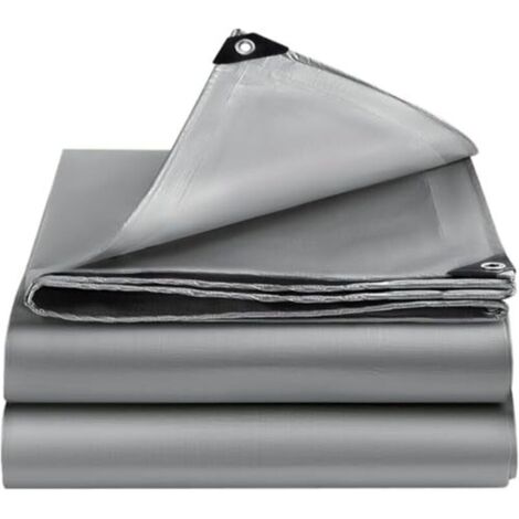 Bâche Imperméable, Bâche de Protection en Polyéthylène, UV Résistant Bache Camion, Pergola, Serre, Baches Imperméables pour Exterieur, Jardin, Tonnelle, Camping, Meubles, Argent-2x3m
