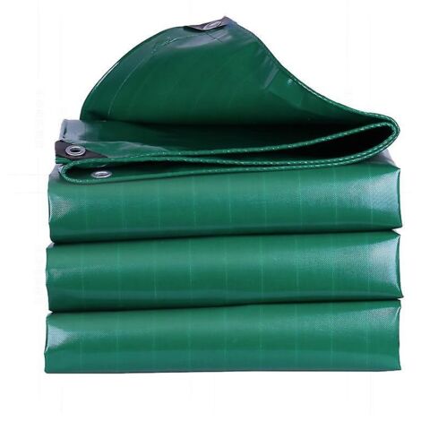Bâche imperméable en toile verte - Housse robuste 3x3m pour camion, mobilier de jardin et abri