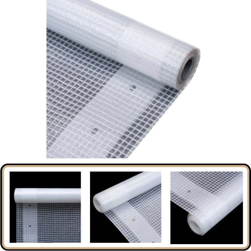 Bâche Leno 260 g/m² 3 x 20 m Blanc - Bâche Imperméable - Bâche De Protection - Bâche Agricole - Bâche Terrasse - Bâche Voiture