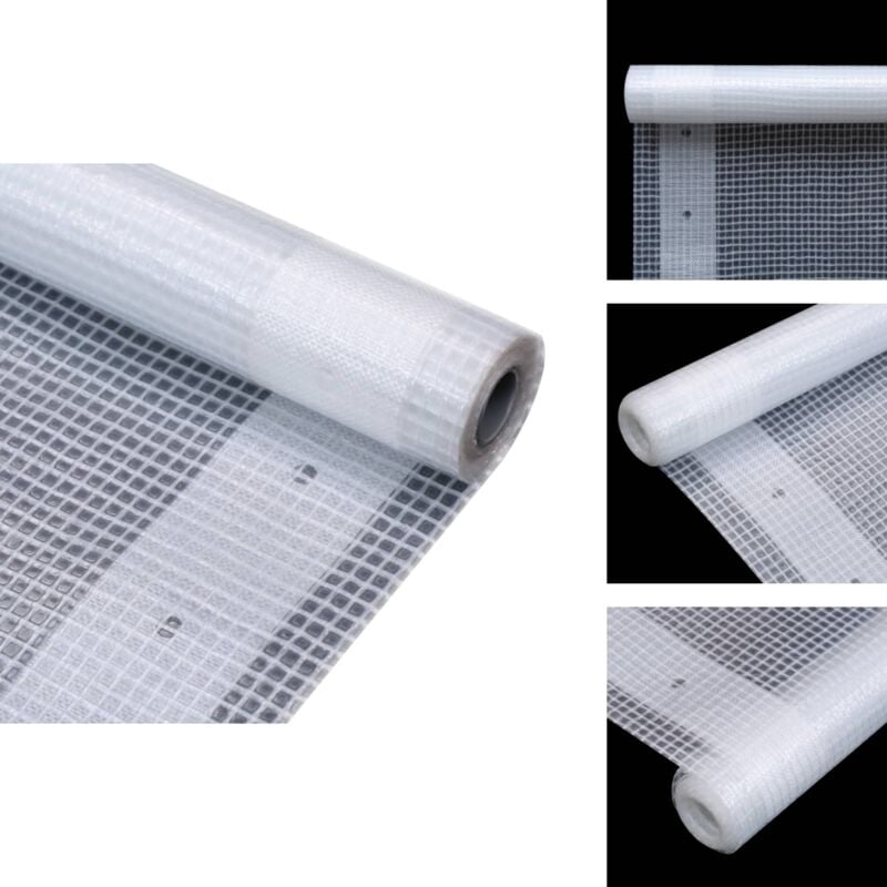 Bâche Leno 260 g/m² 3 x 6 m Blanc - Bâche Imperméable - Bâche De Protection - Bâche Agricole - Bâche Terrasse - Bâche Voiture