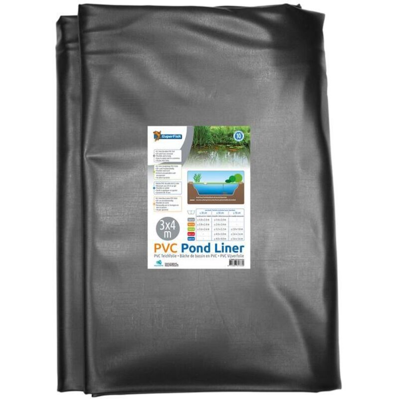 Bâche liner PVC pour bassin épaisseur 0,5 mm 3 x 4 m