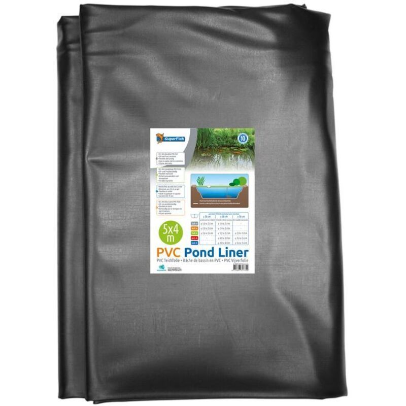 Bâche liner PVC pour bassin épaisseur 0,5 mm 5 x 4 m