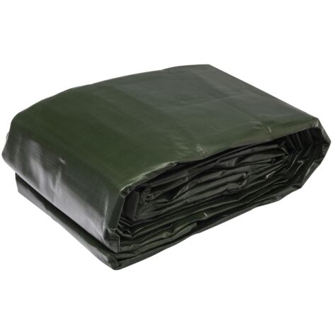 Bâche de protection verte ultra résistante - 200 g/m² - 8 x 12