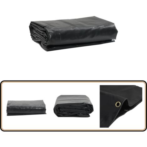 Bâche noir 1,5x2 m 650 g/m² - Couverture Imperméable - Bâche De Protection - Bâche Noire - Bâche Extérieure - Bâche Résistante