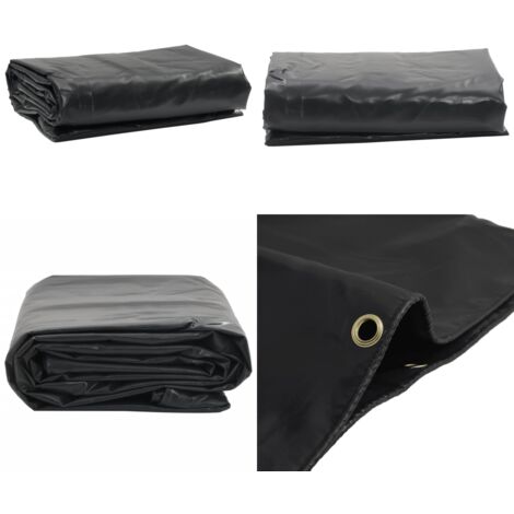 Bâche noir 5x8 m 600 g/m² - Couverture Extérieure - Bâche Imperméable - Bâche Protectrice - Bâche Noire - Bâche Résistante - Home & Living