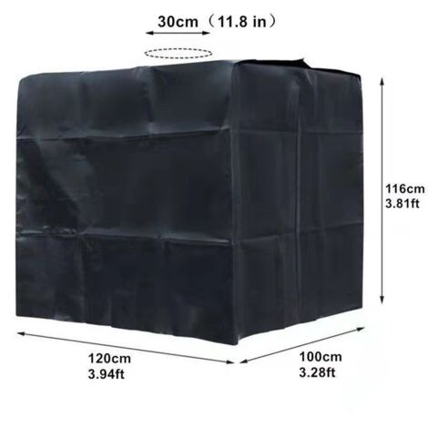 Bâche noire Anti-UV pour cuve 1000 litres