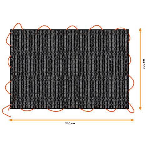 Bâche Noire Pour Remorque, Dimensions: 2x3m. Black Decker