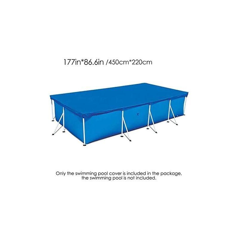 Dpzo - Bâche Piscine Rectangulaire Imperméable, Résistante aux uv pour Piscine Familiale Gonflable 450x220cm