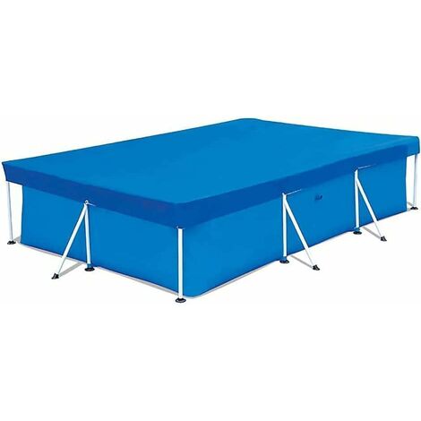 Bache Piscine Rectangulaire， PVC Piscine Tubulaire Rectangulaire Couverture De Piscine Bâche Piscine 450X220 CM Imperméable et Résistant aux UV pour Piscine Familiale Gonflable (450220CM)