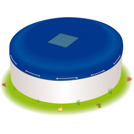 Bâche Piscine Ronde 3.6 m, 140 g/m² - Bache Hivernage Piscine Hors Sol - Filet d'Écoulement 35 x 35 cm, Cordon de Serrage - Pour piscine 3 m - SIZE/COLOR