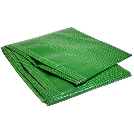 Bâche plastique 4 X 3 m armée verte 170g/m² - bâche armée renforcée 4x3 m en polyéthylène