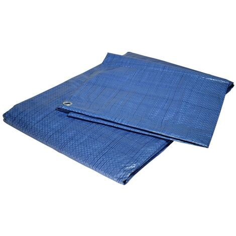 Bâche plastique 5x8 m bleue 80g/m² - bâche de protection polyéthylène - Bleue