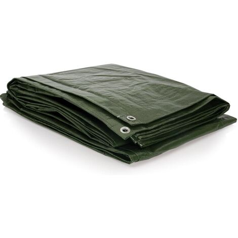 Bâche plastique 6 x 10 m Verte Protection Anti UV VITO