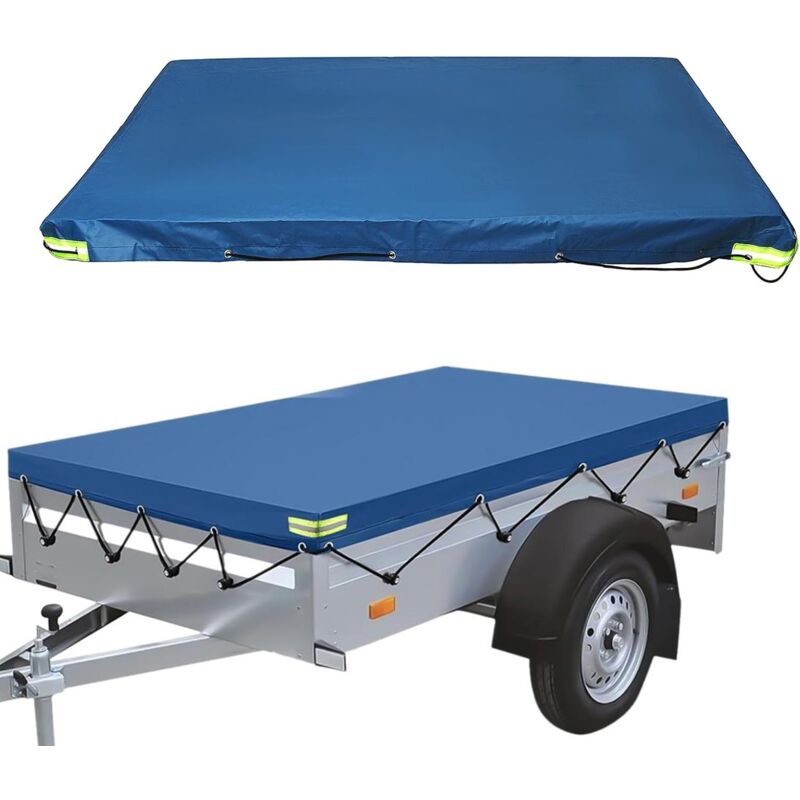 Kcvv - Bâche plate pour remorque - 208 x 114 x 13 cm - Étanche et indéchirable - Universel - Pour remorque de voiture