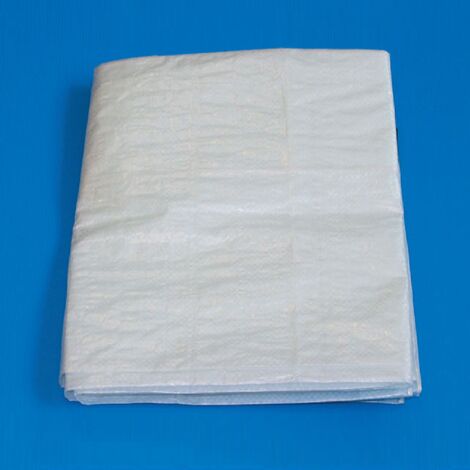 Bache polye'thyle'ne blanche standard 3x4 m bache de couverture e'tanche avec oeillets et renforce'e sur les bords