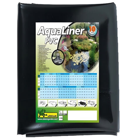 Bâche à Bassin en PVC Noir Couverture Jardin Extérieur Multi-taille Ubbink