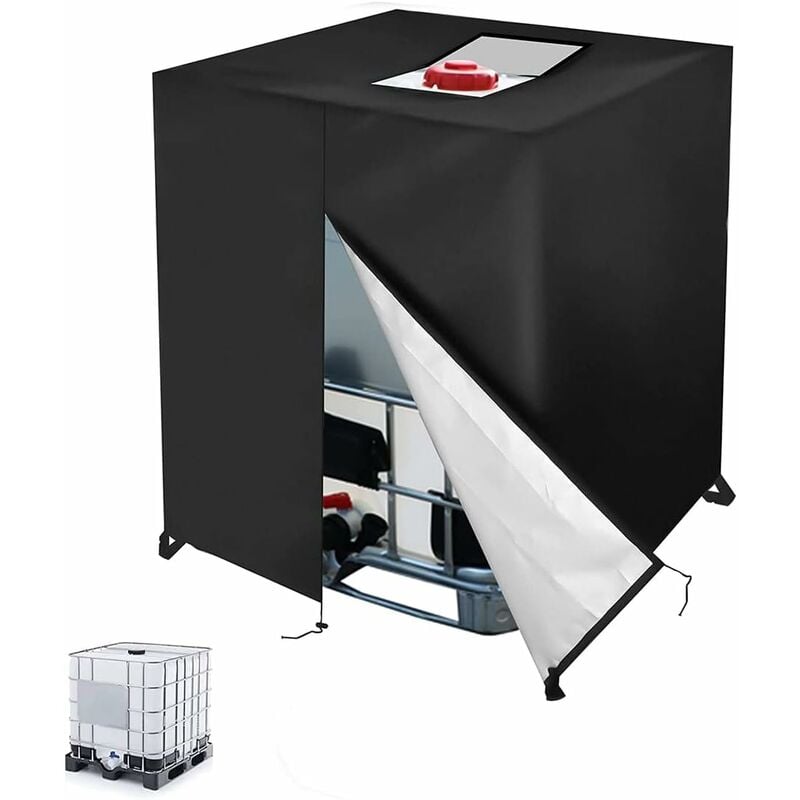 Bache pour Cuve 1000L ibc, 210D Réservoir d'eau Couvercle, Anti-UV Anti-poussière Couverture Container Réservoir IBC,Bâche de Protection Cuve ibc