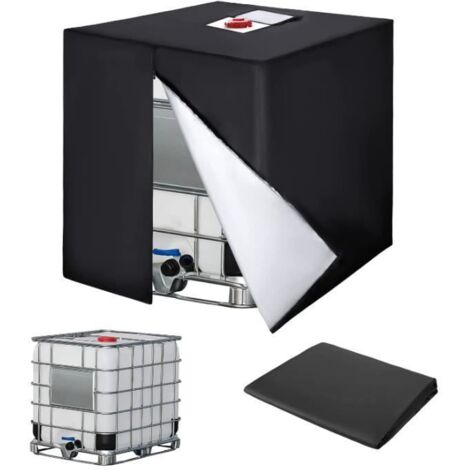 Bâche pour Cuve IBC 1000L - Anti-UV - Anti-Algues - Noir