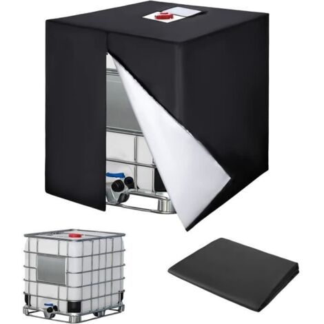 Bâche pour Cuve IBC 1000L, Housse de Protection 420D Anti-UV avec A71 pour Réservoir d'Eau.