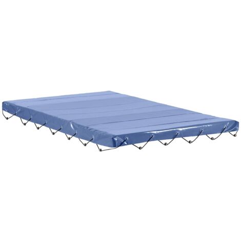 Bâche Pour Remorque Bache Plate Bleue Professionnelle En PVC 650 g/m² Taille M