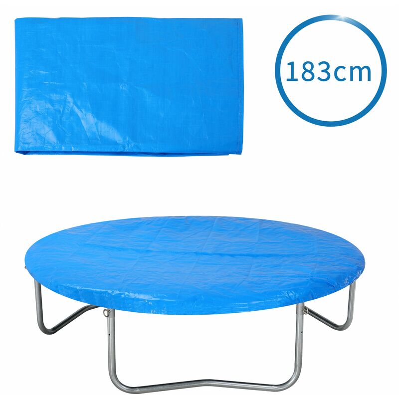 Bâche de protection pour trampoline ø 183 - 426 cm bleu Housse en pe résistante aux uv pluie neige soleil 183cm - blau (de)